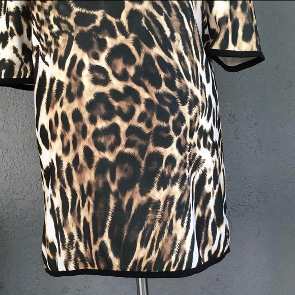MNG Leopard Long Sleeve Sheath Dress -Size S - Picture 6 of 12